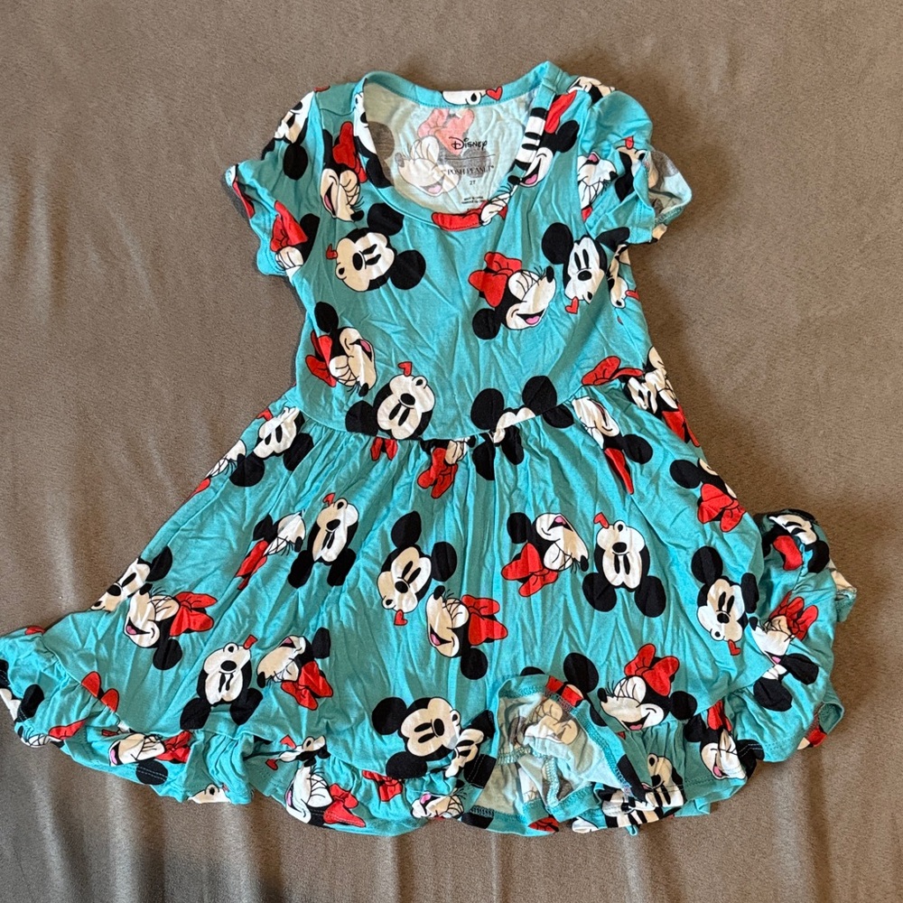Posh Peanut Disney Mickey and Minnie twirl dress Sz 2T